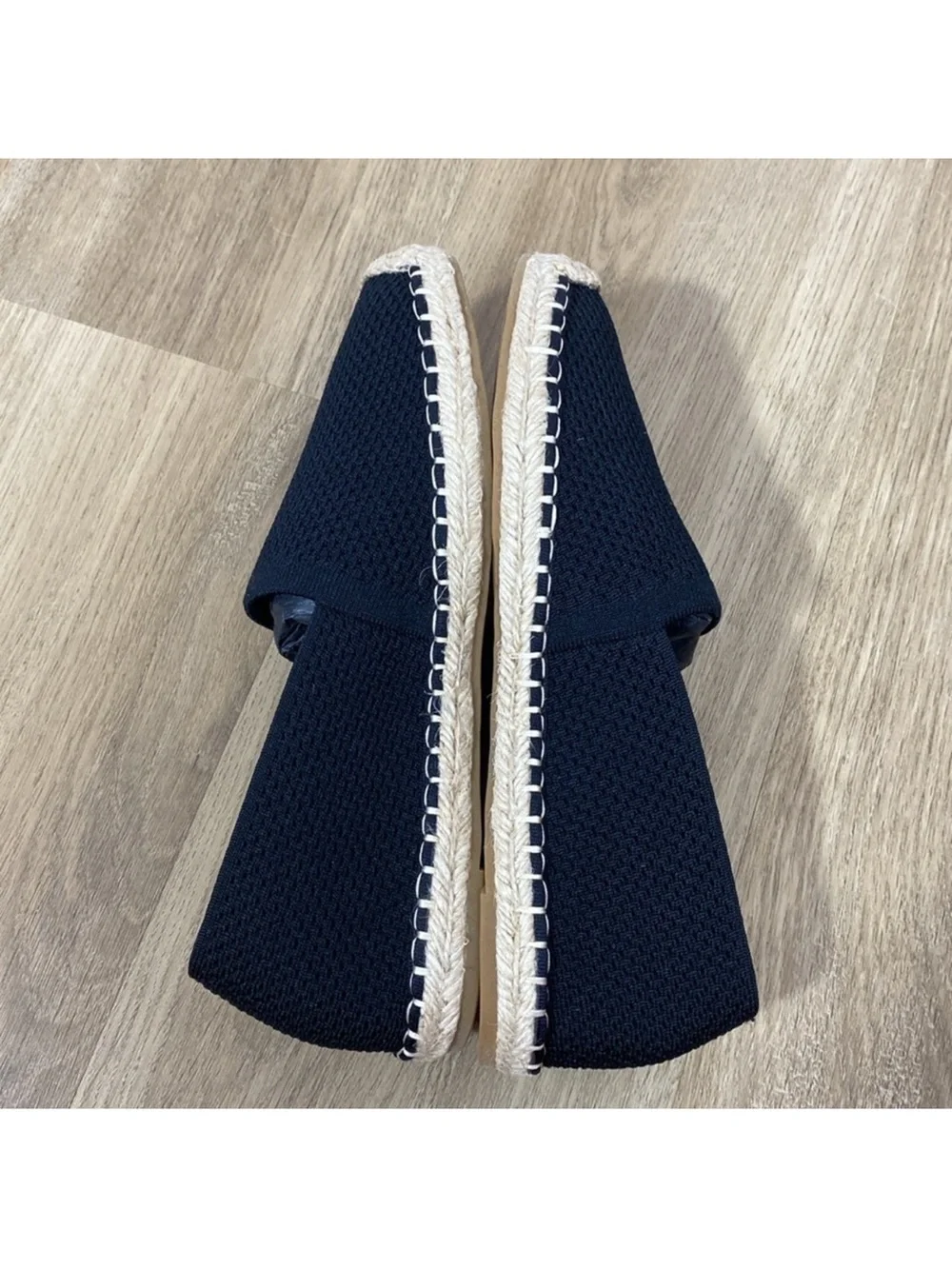 Eileen Fisher Black Espadrille-Style Slip-On Loafers